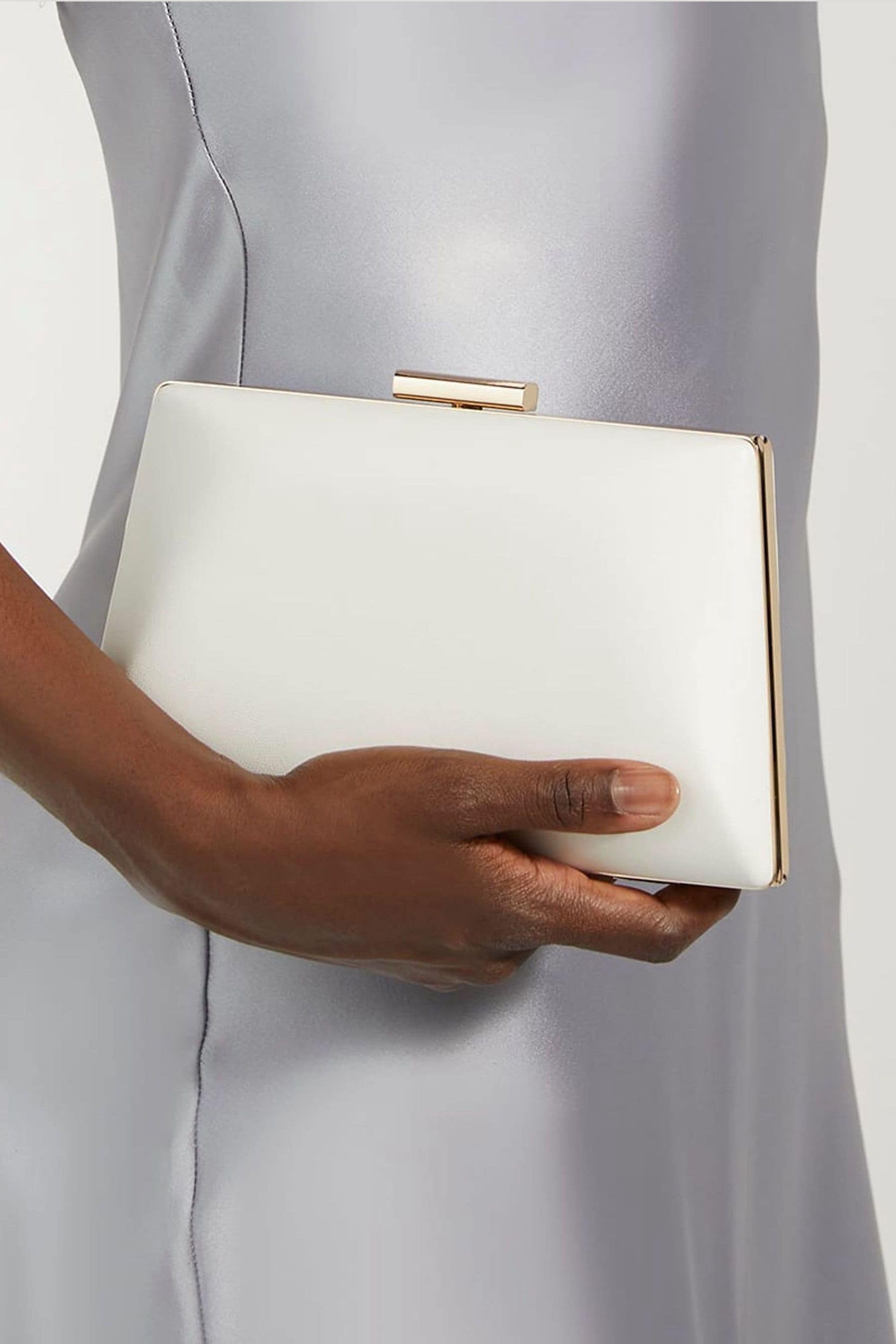 Buy Dune London White Ground Bellaria Angled Frame Clutch Bag from Next Canada