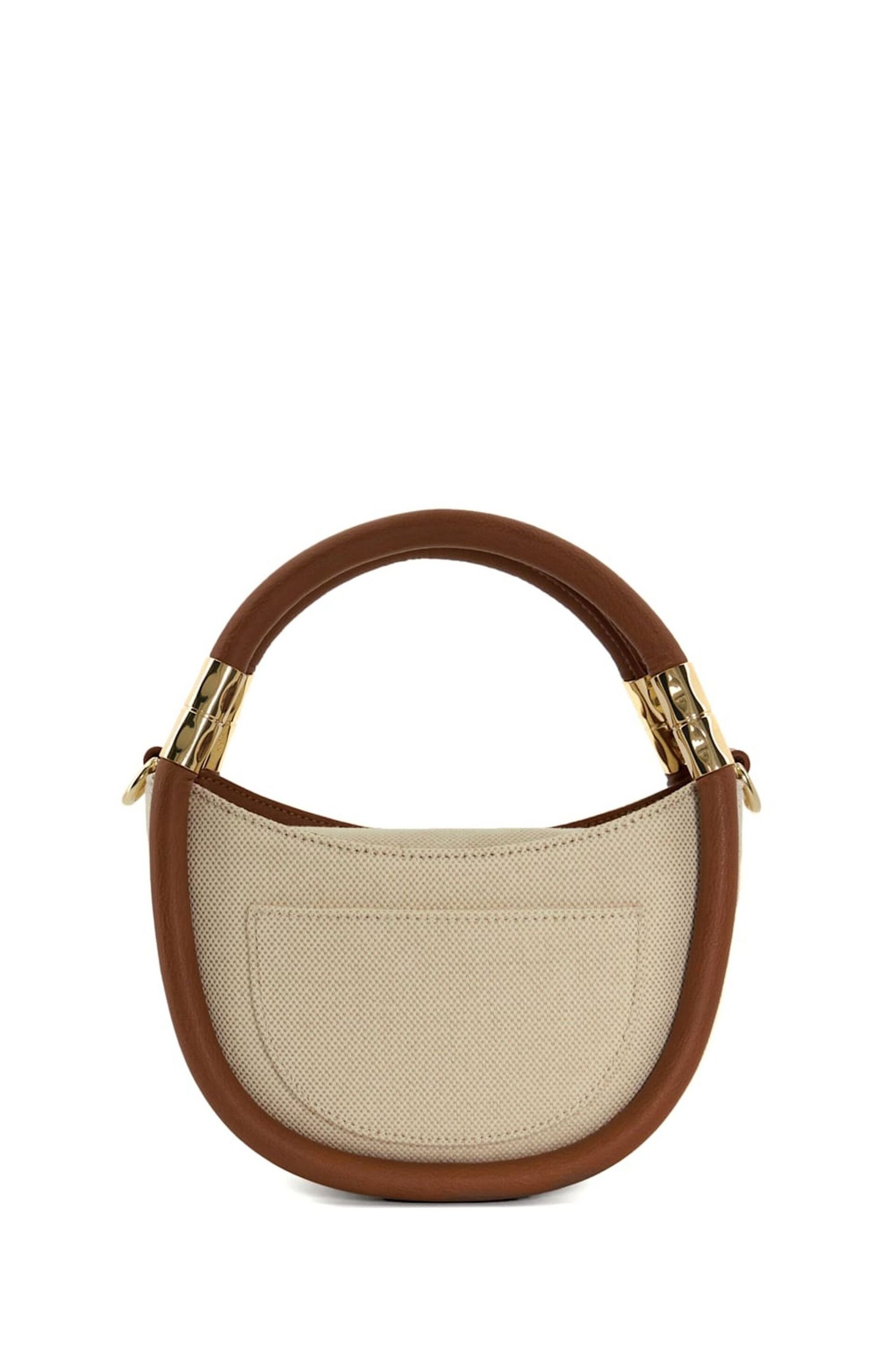 Dune London Natural Chrome Daphny Mini Tubular Handle Grab Bag - Image 3 of 4