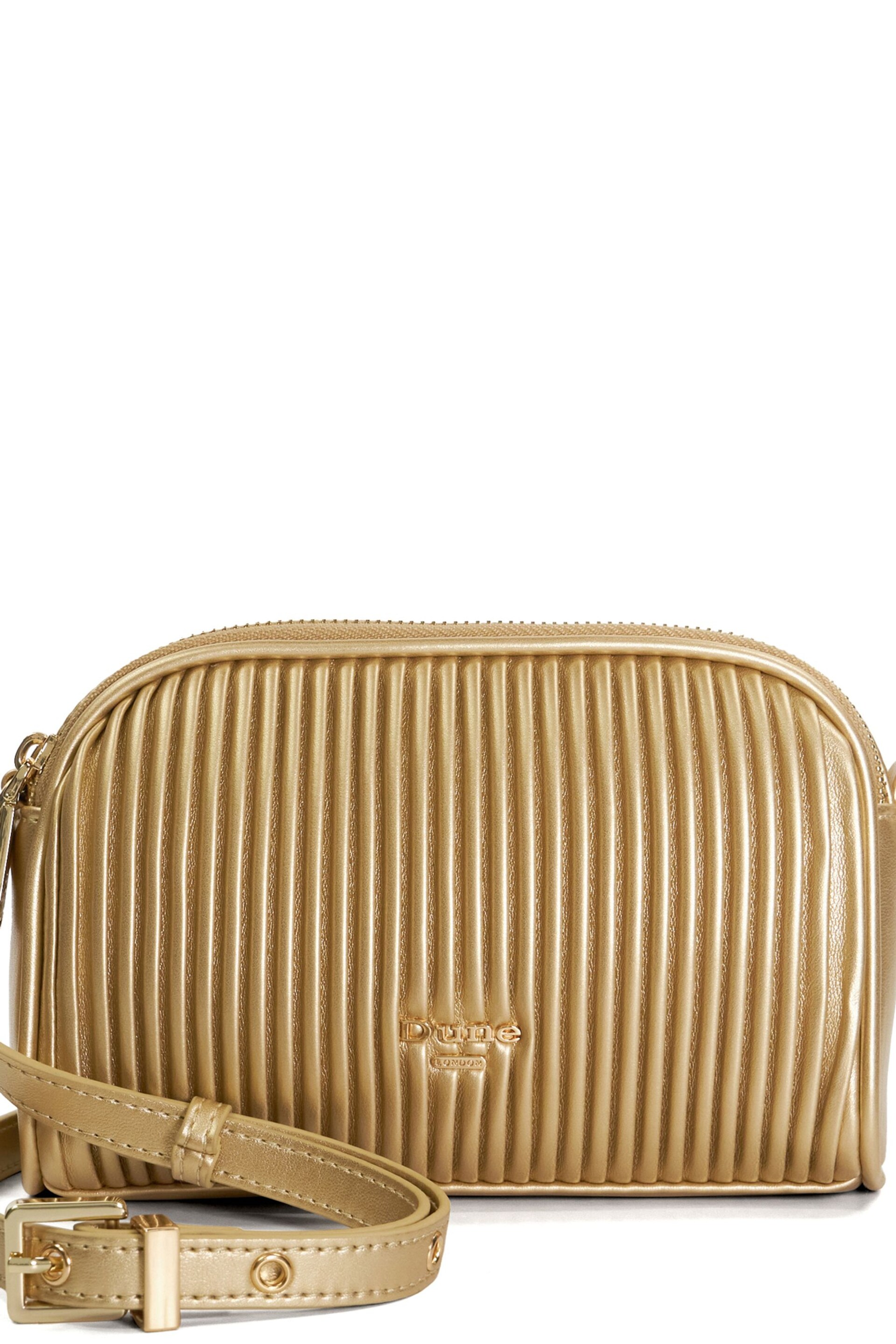 Dune London Gold Detail Pleat Cross-Body Mini Bag - Image 2 of 6