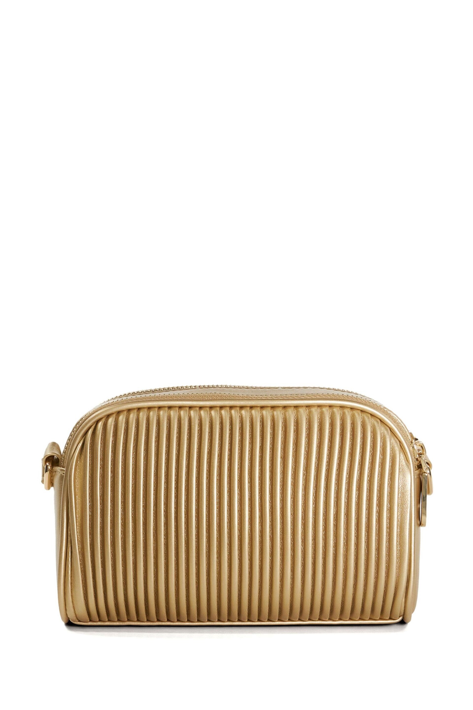 Dune London Gold Detail Pleat Cross-Body Mini Bag - Image 3 of 6