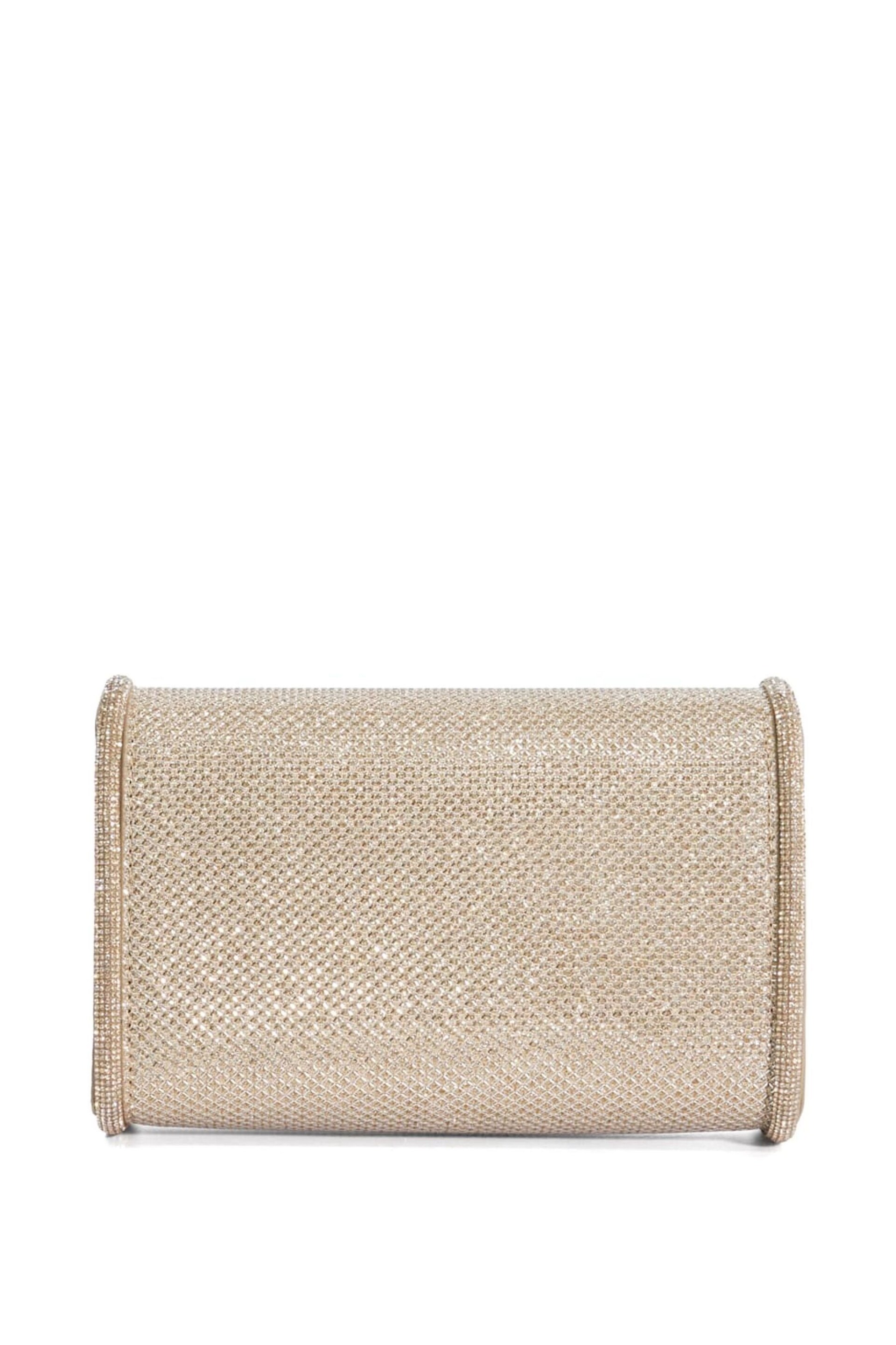 Dune London Gold Bellini Border Foldover Clutch Bag - Image 2 of 4