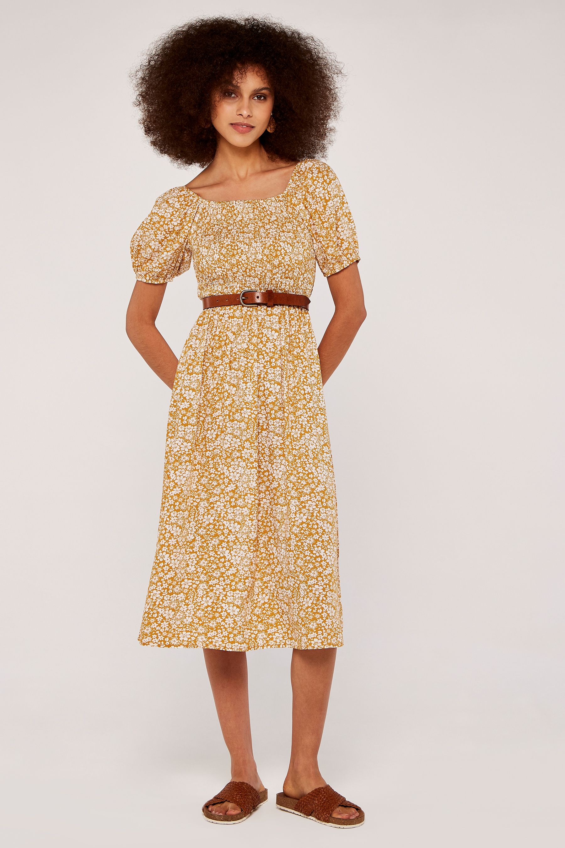 Apricot yellow dress deals