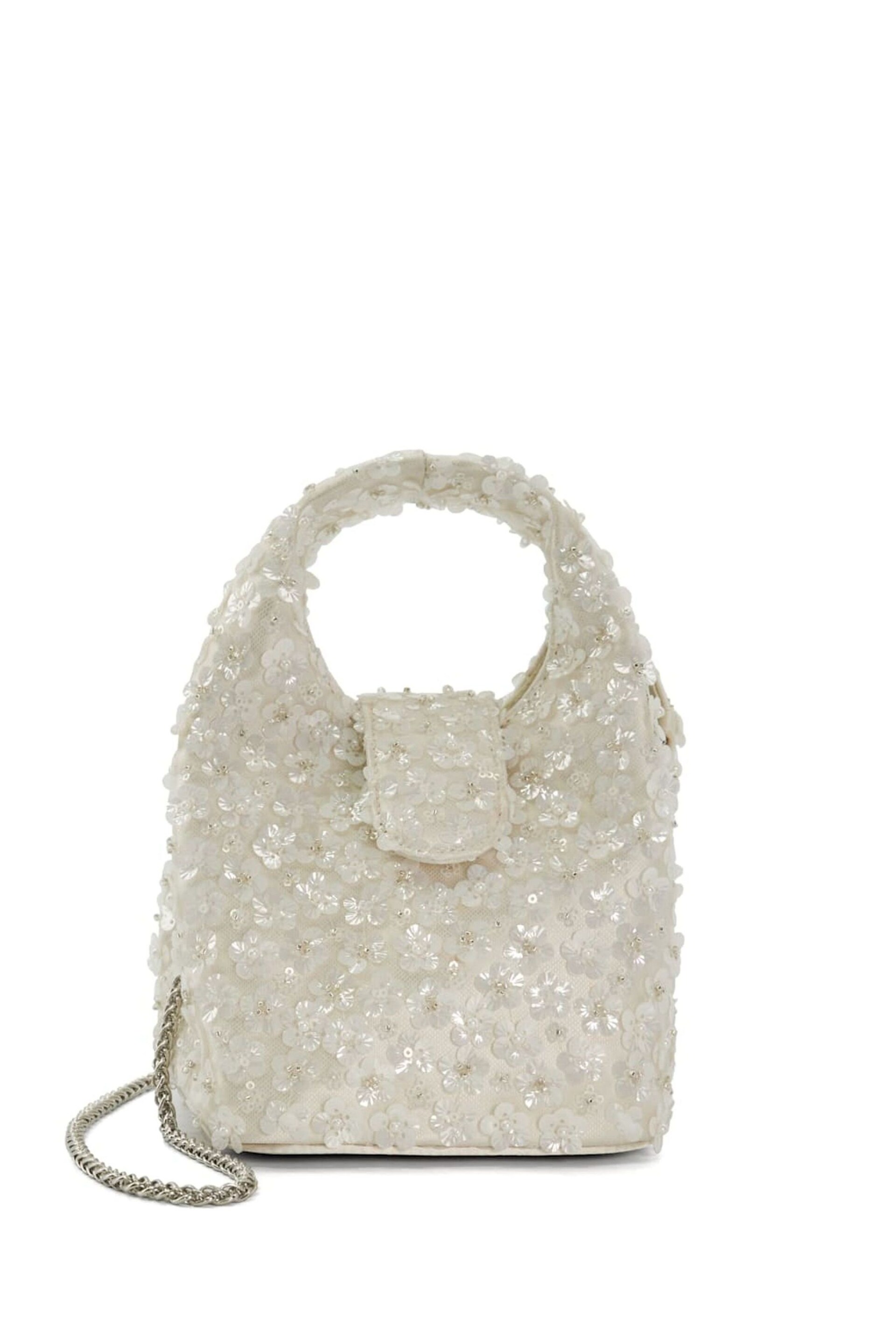 Dune London Cream Bouquette Bridal Floral Trim Grab Bag - Image 3 of 7