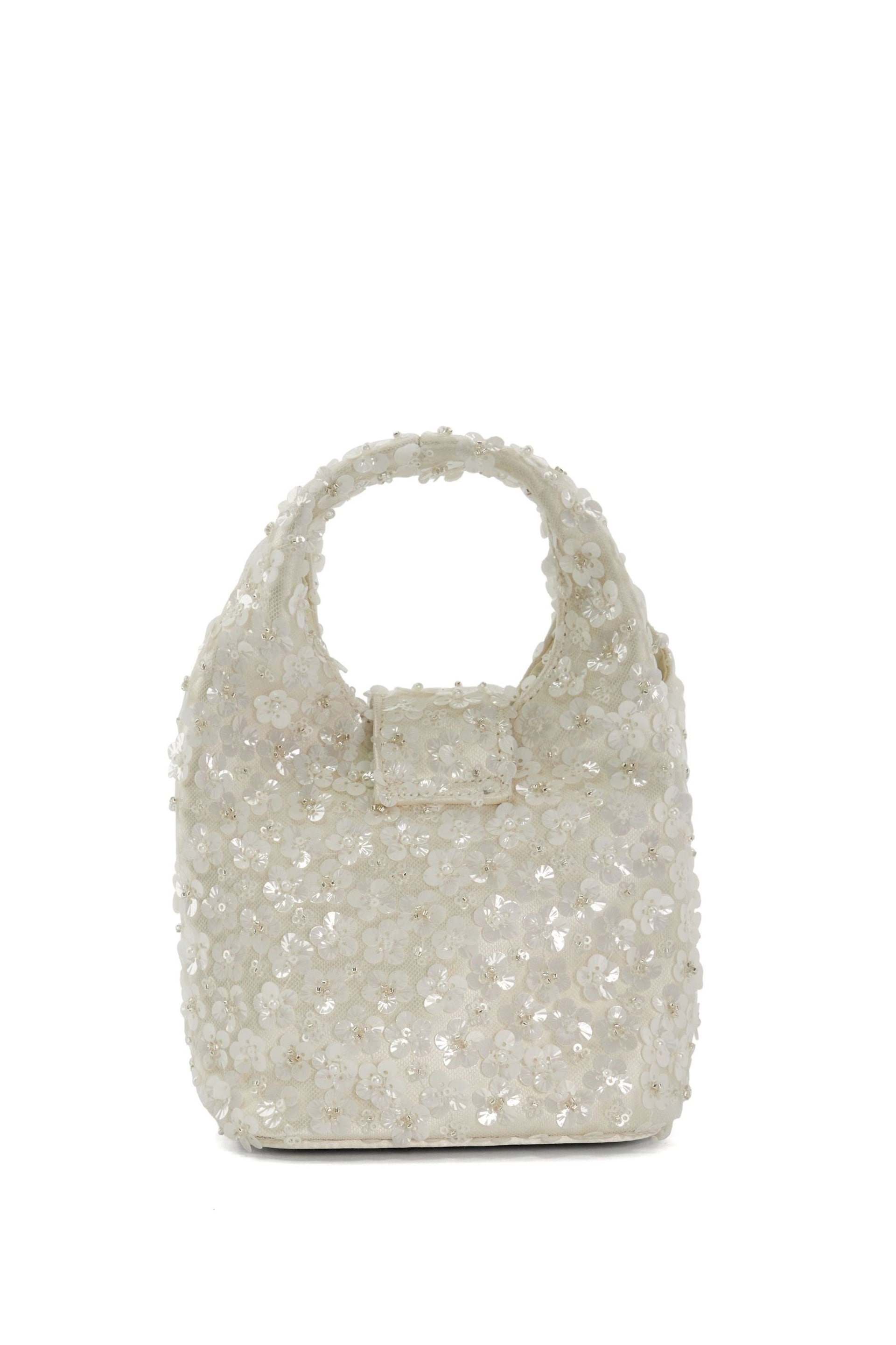 Dune London Cream Bouquette Bridal Floral Trim Grab Bag - Image 4 of 7