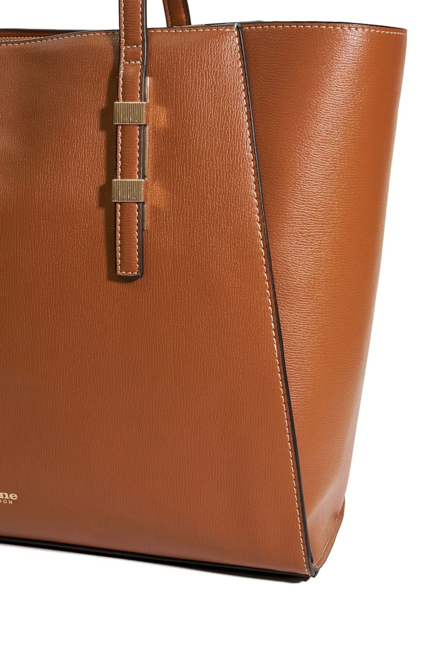 Buy Dune London Brown Dresden Large Double Zip Top Handle Tote Bag from Next Luxembourg