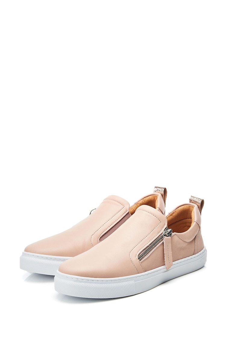 Moda in Pelle Silver Bradly Slip-On Side Zip Trainers - Image 2 of 4