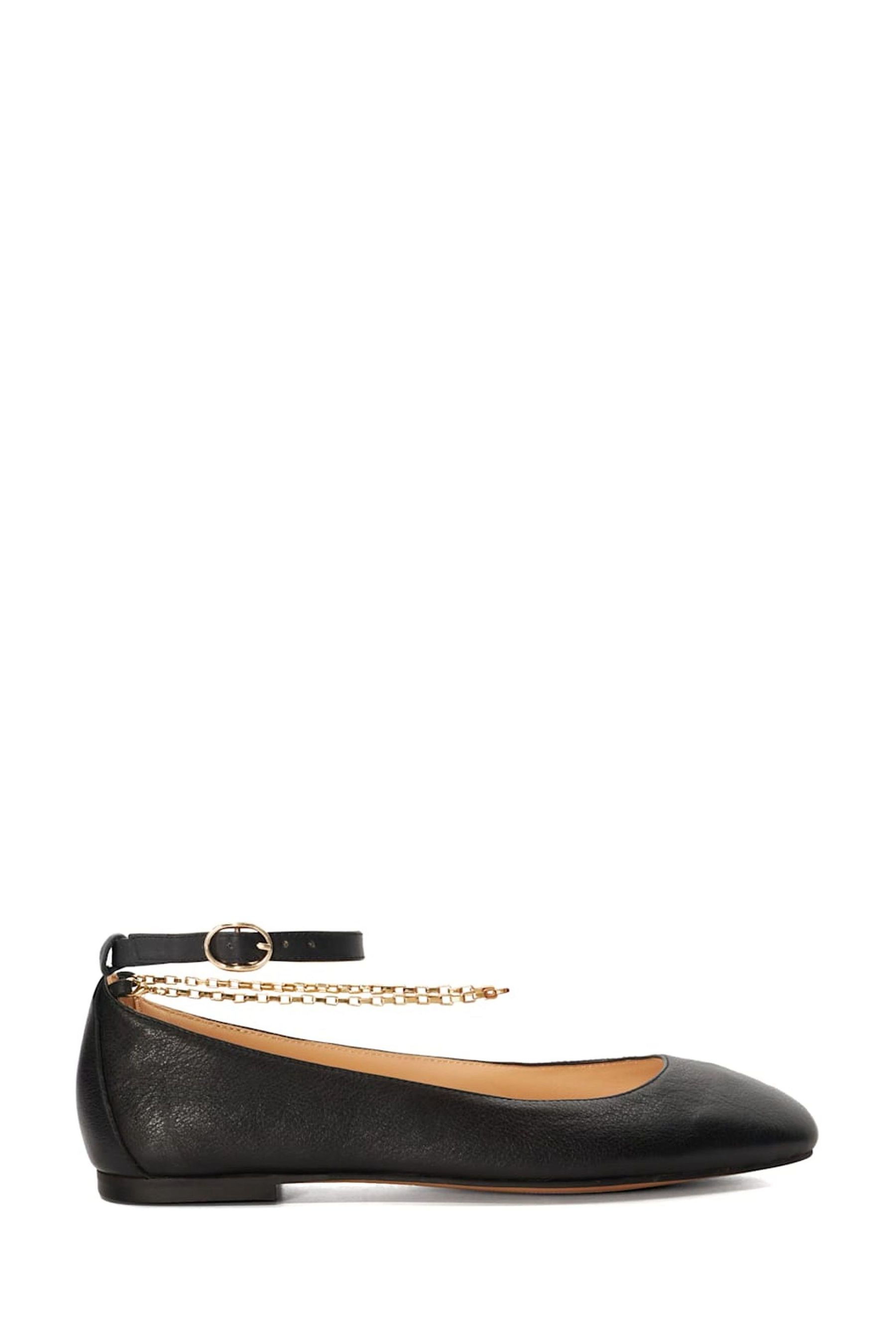 Buy Dune London Black Halles Ankle Chain Ballet Pumps from Next Luxembourg