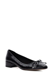 Dune London Black Block Heel Hollies Ballerina Shoes - Image 3 of 5