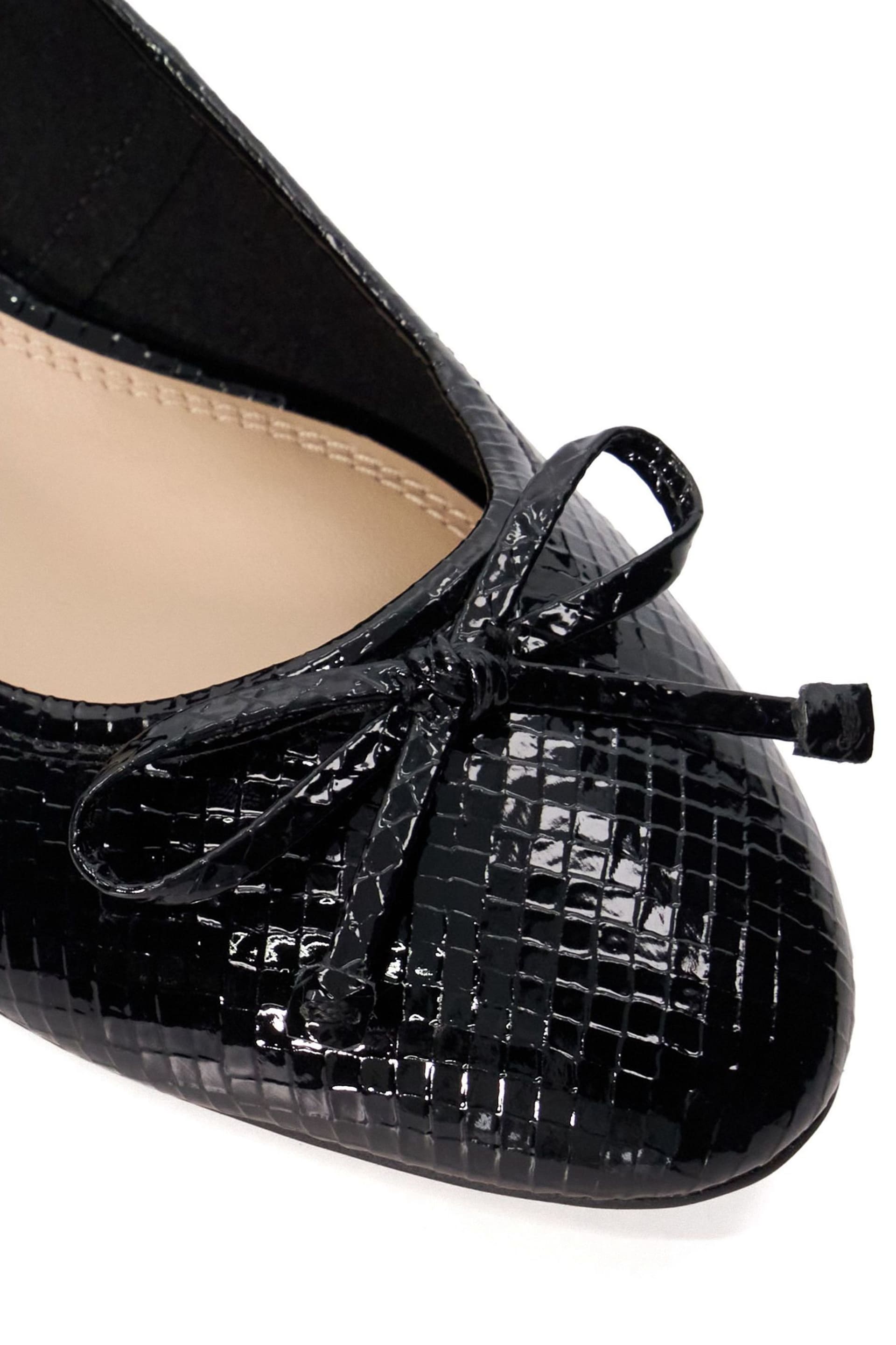 Dune London Black Block Heel Hollies Ballerina Shoes - Image 5 of 5