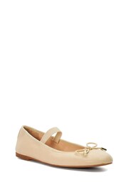 Dune London Cream Helenas Flexible Sole Elastic Flats - Image 3 of 5