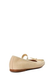 Dune London Cream Helenas Flexible Sole Elastic Flats - Image 4 of 5