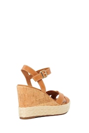 Dune London Natural Kindest Cross Strap Wedge Sandals - Image 5 of 6