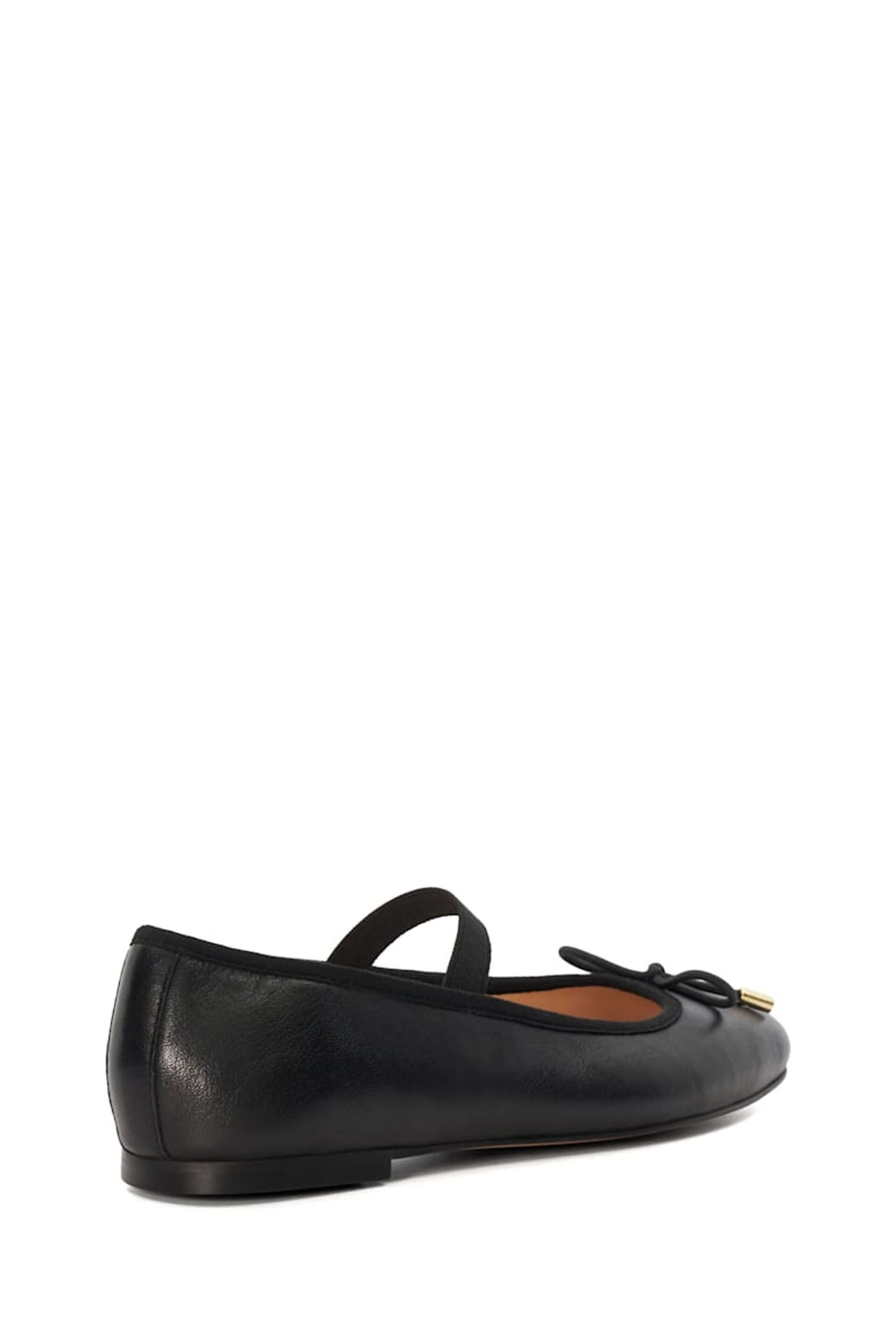 Dune London Black Helenas Flexible Sole Elastic Flats - Image 4 of 5