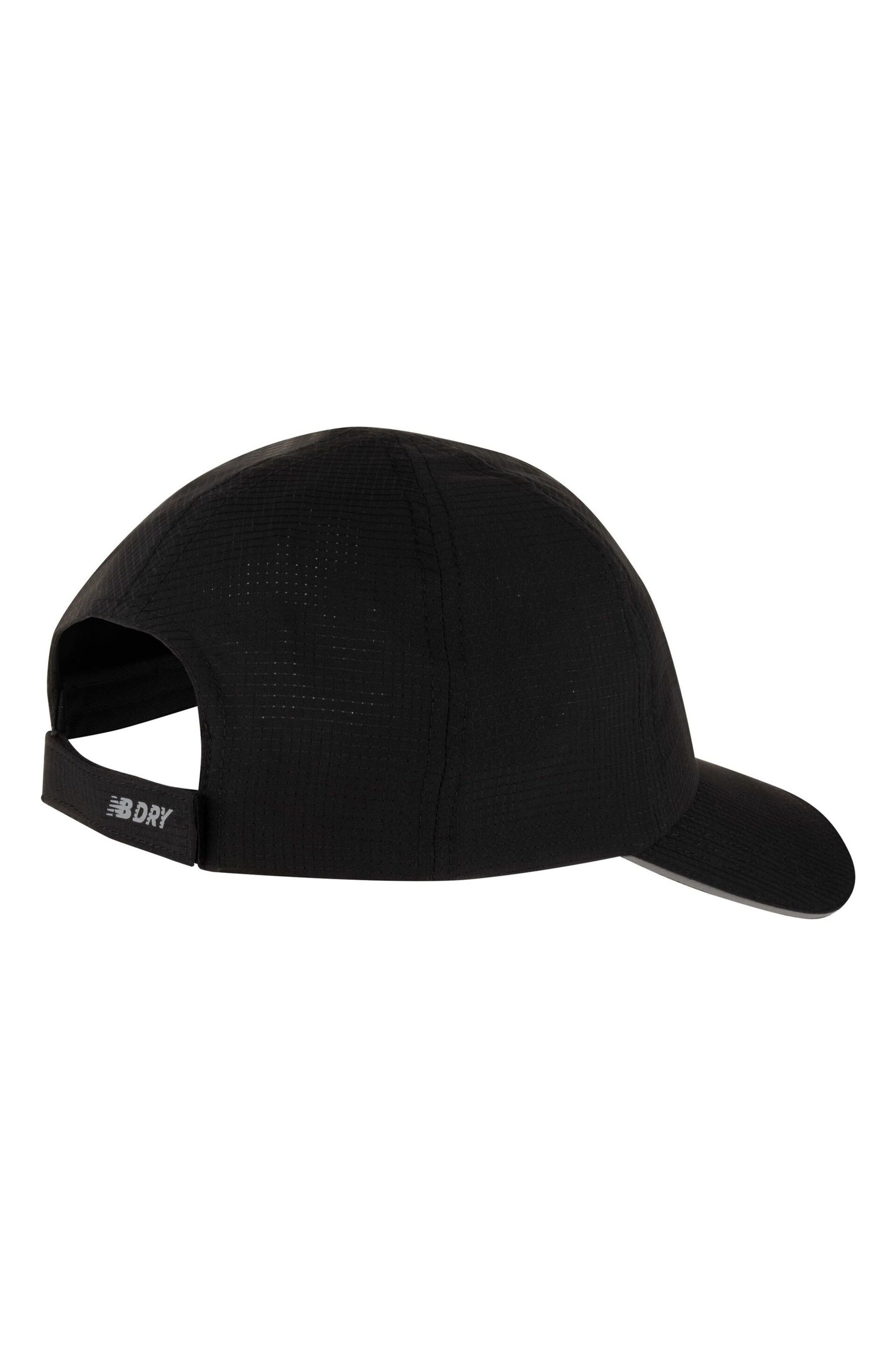 New Balance Black 6 Panel Performance Hat - Image 2 of 3