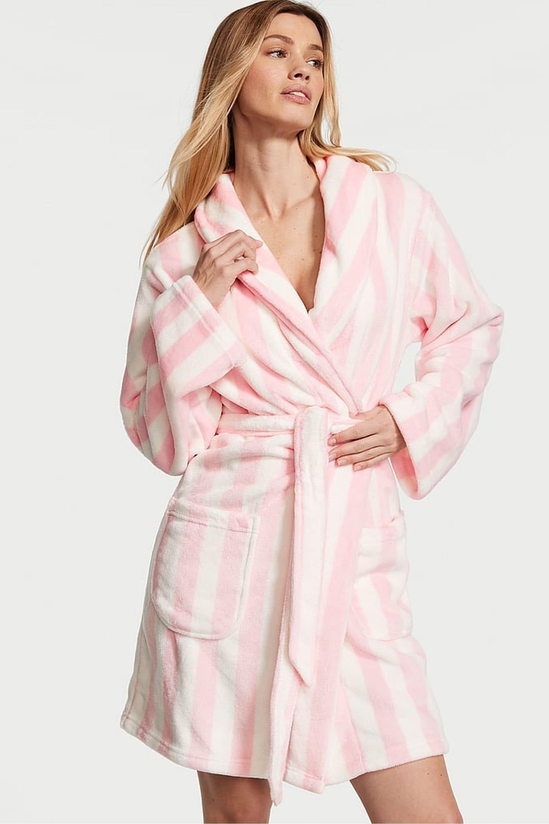 Pink victoria secret dressing gown clearance