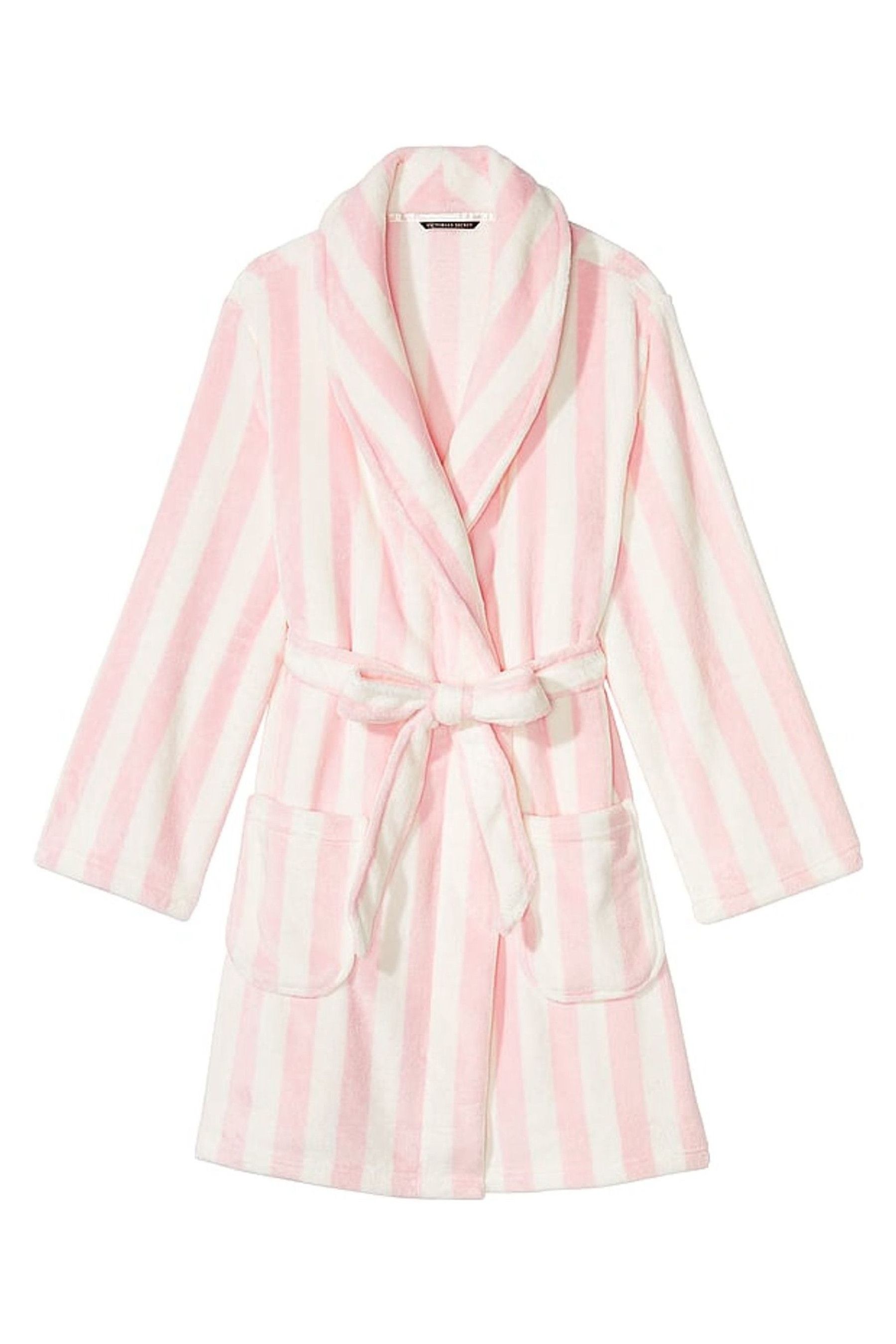 Pink and white striped dressing gown outlet