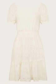Monsoon Natural Broderie Bow Dress - Image 1 of 3