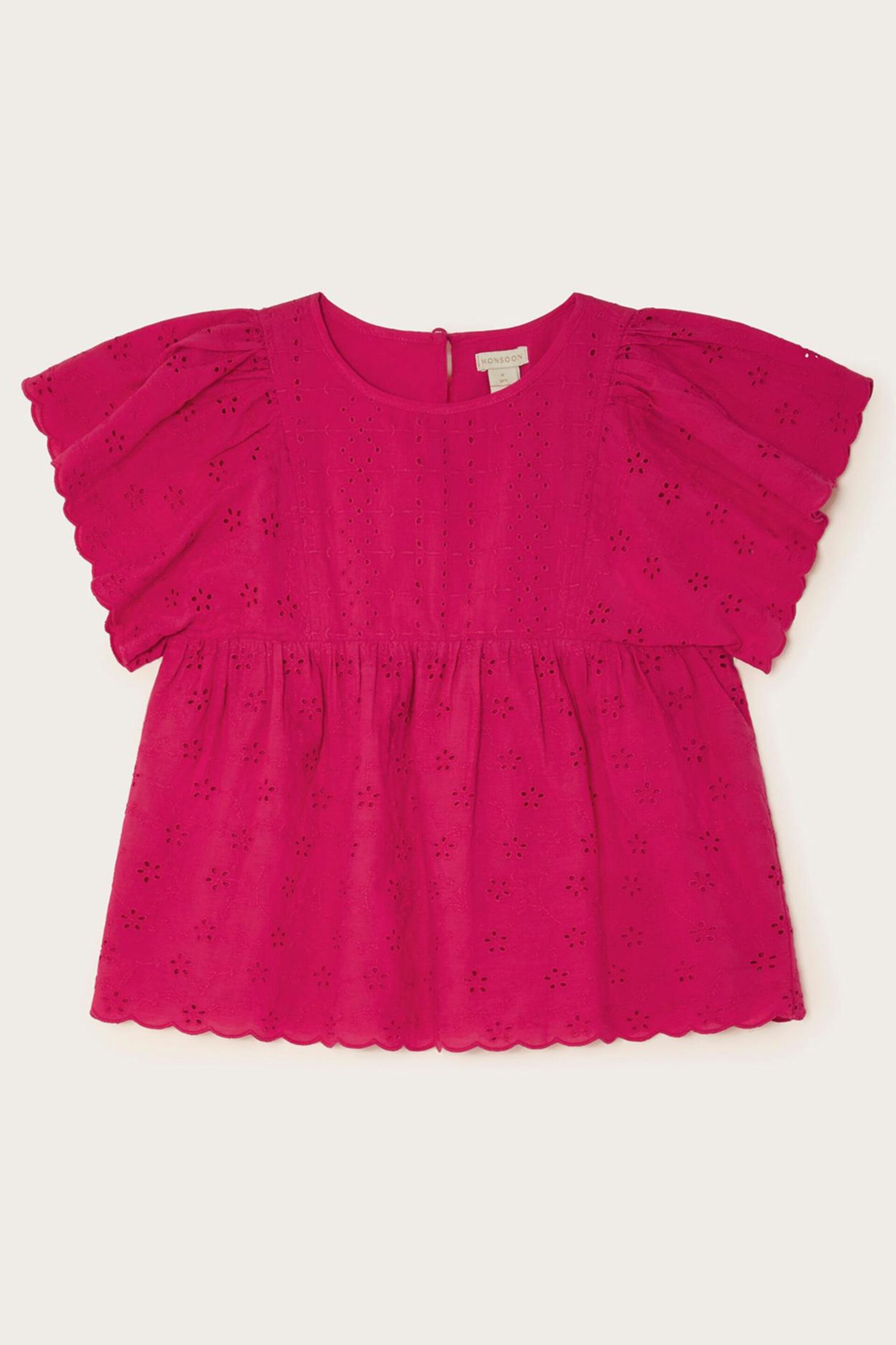 Monsoon Pink Broderie Blouse - Image 1 of 3