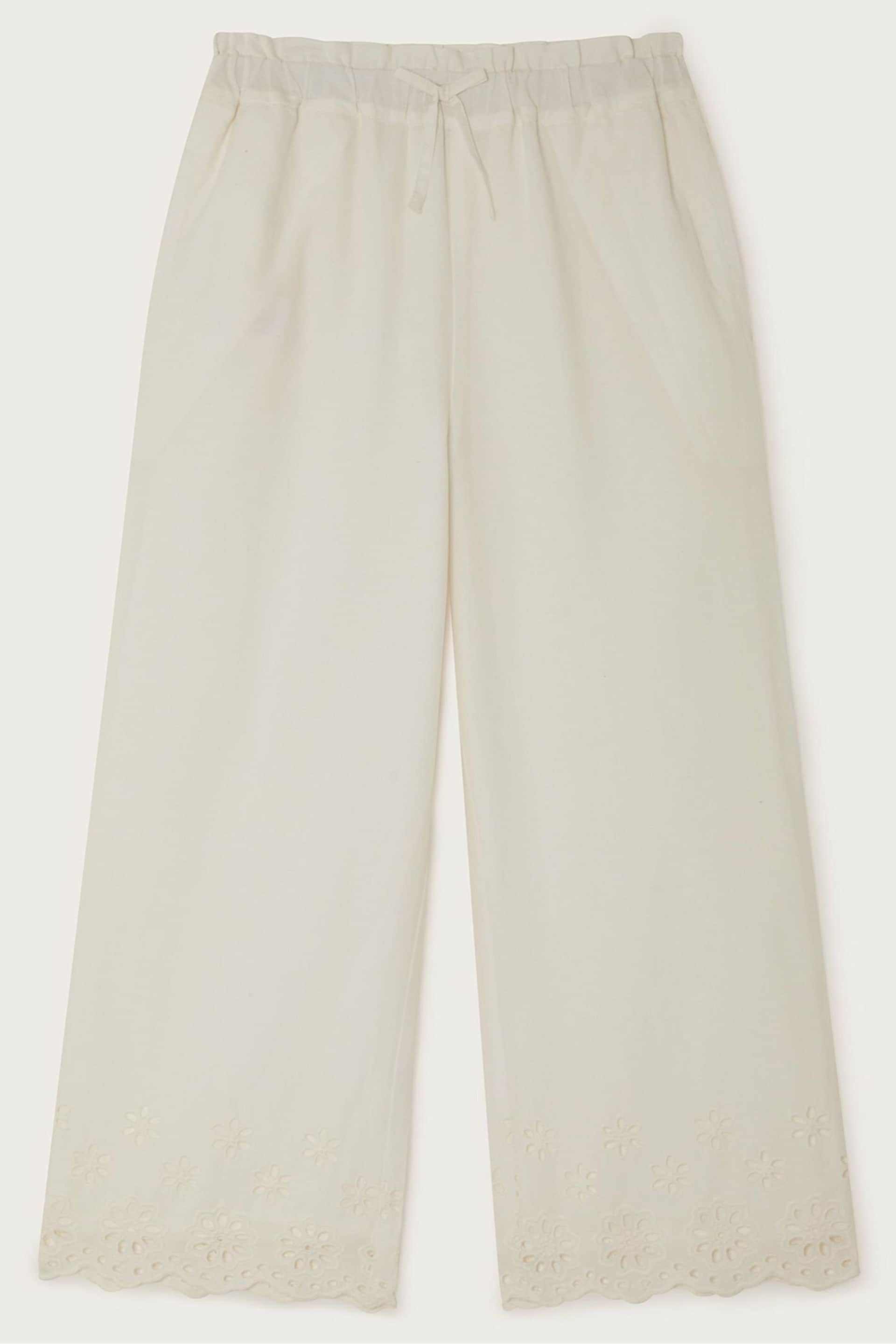 Monsoon Natural Broderie Trousers - Image 2 of 4