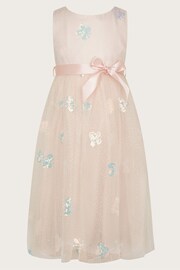 Monsoon Pink Butterfly Sequin Dress - Image 1 of 3