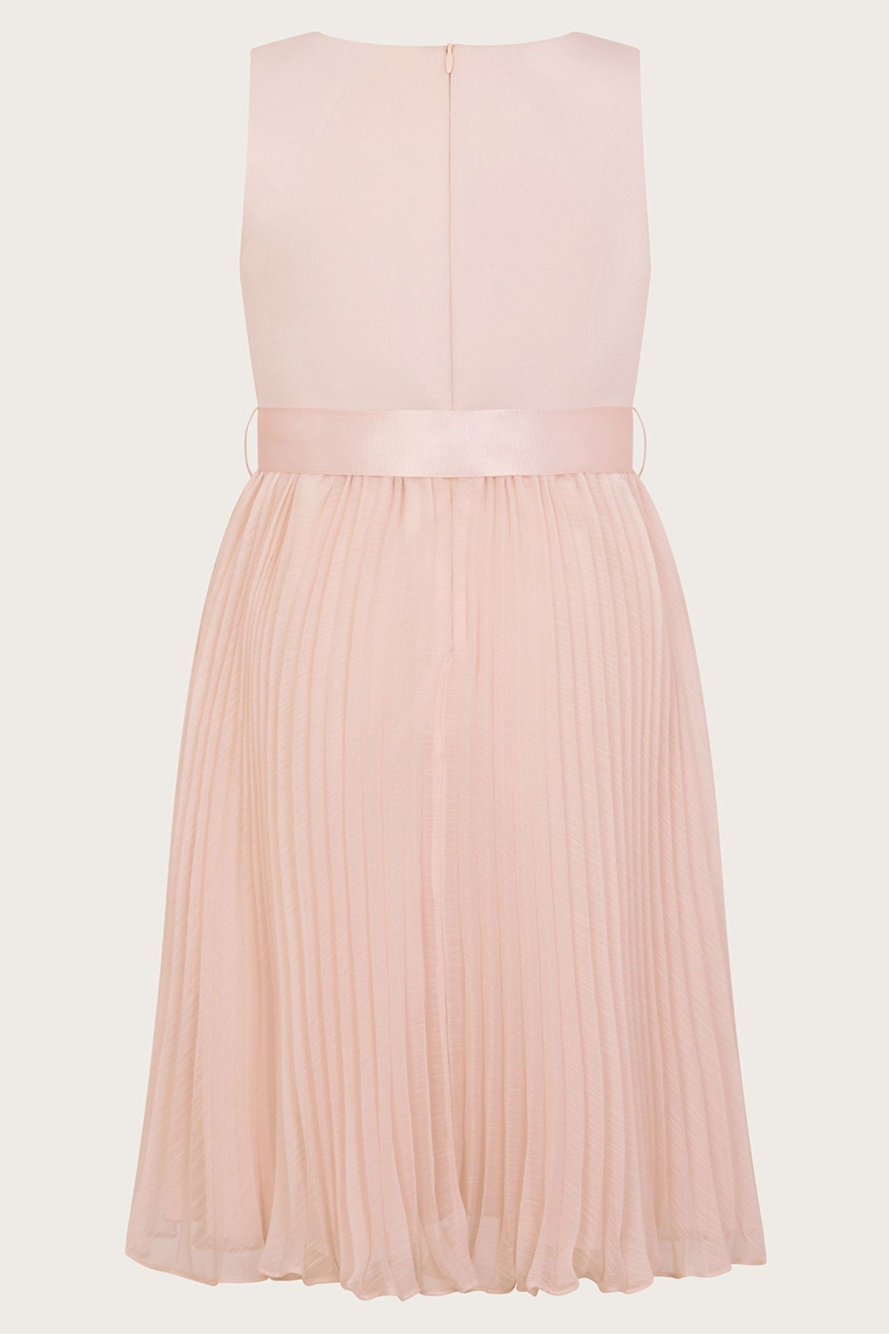 Buy Monsoon Pink Sally Scuba Pleated Dress from Next Luxembourg