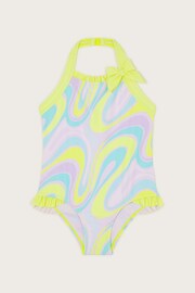 Monsoon Green Crazy Wave Print Swimsuit - Image 1 of 3