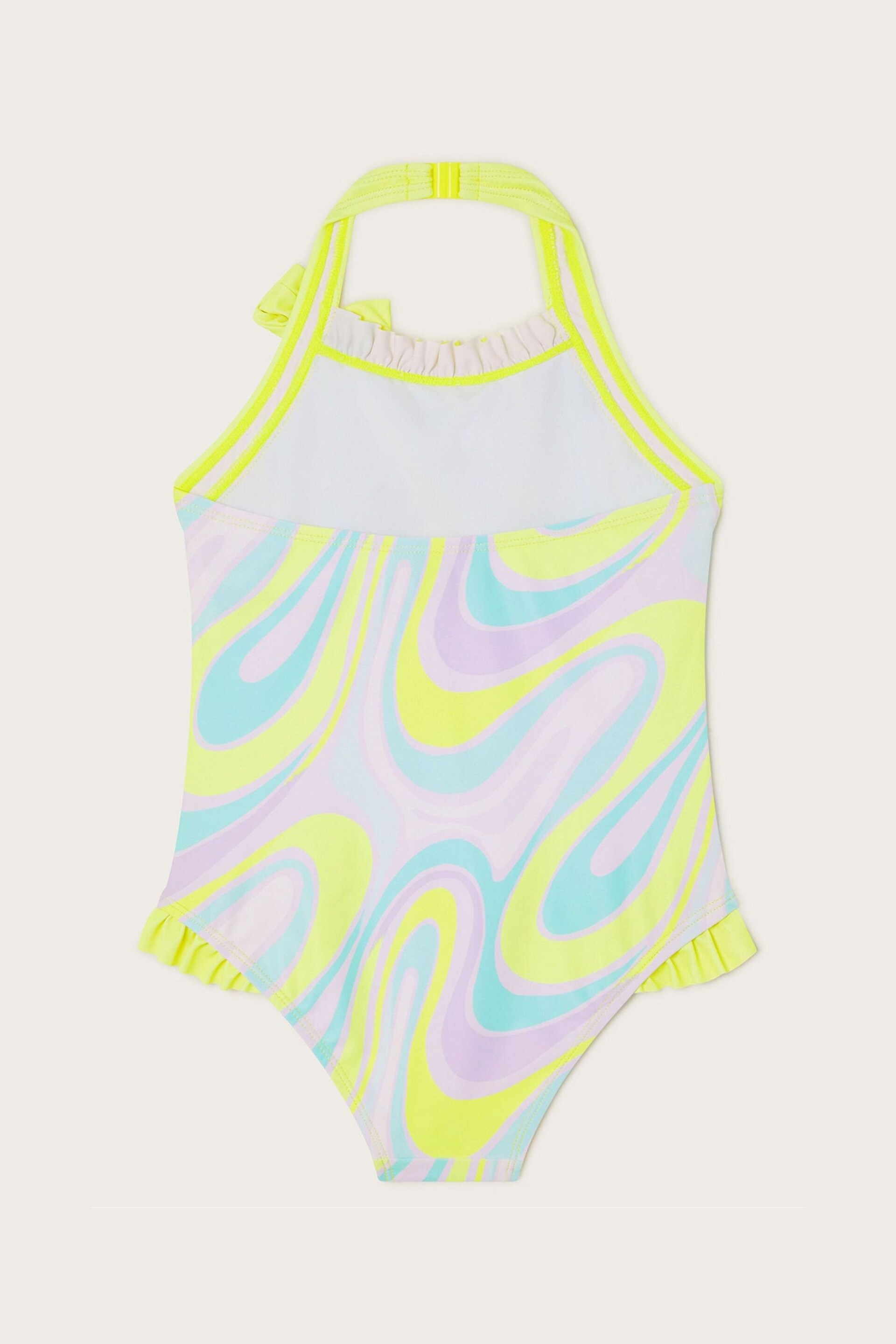 Monsoon Green Crazy Wave Print Swimsuit - Image 2 of 3