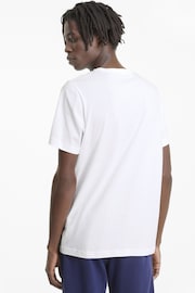 Puma White Mens Small Essentials Logo 100% Cotton T-Shirt - Image 2 of 5