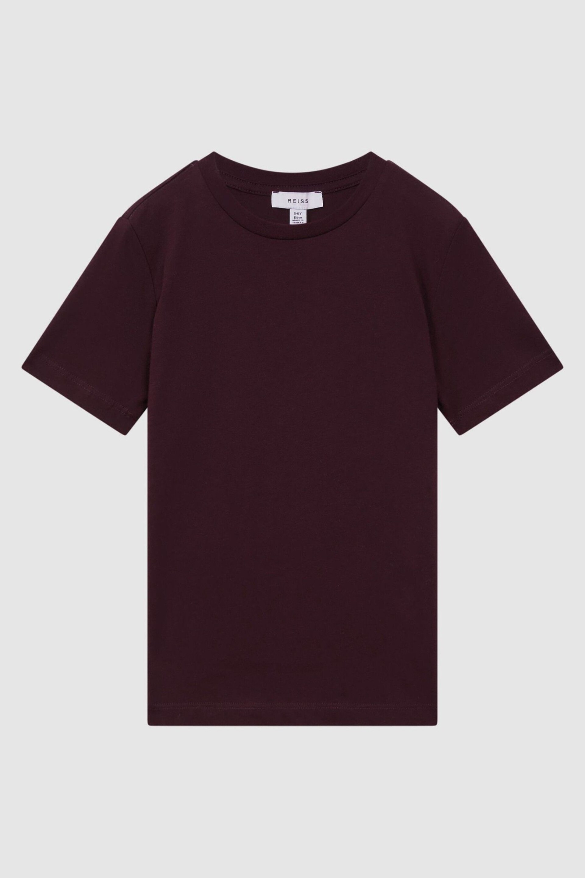 Reiss Bordeaux Bless Teen Crew Neck T-Shirt - Image 1 of 6