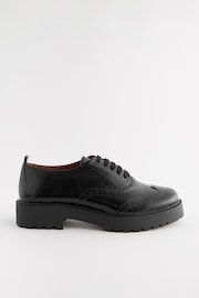 Black Extra Wide Fit Forever Comfort® Chunky Brogue Lace-Up Shoes - Image 2 of 5