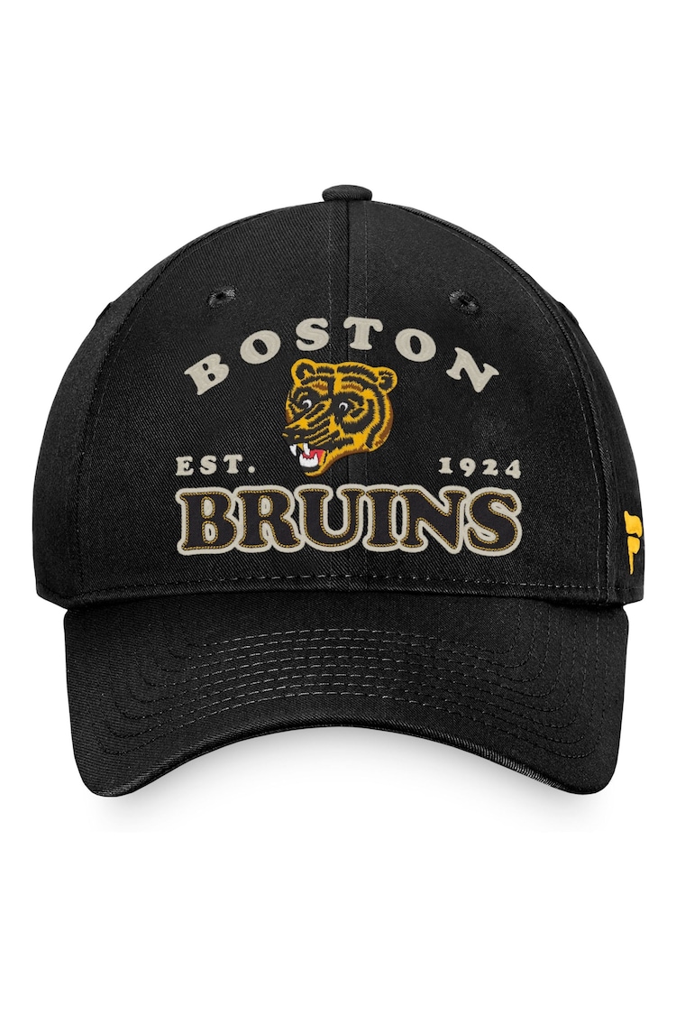 Fanatics Unisex 100% Cotton NHL Boston Bruins Heritage Unstructured Adjustable Black Cap - Image 3 of 3