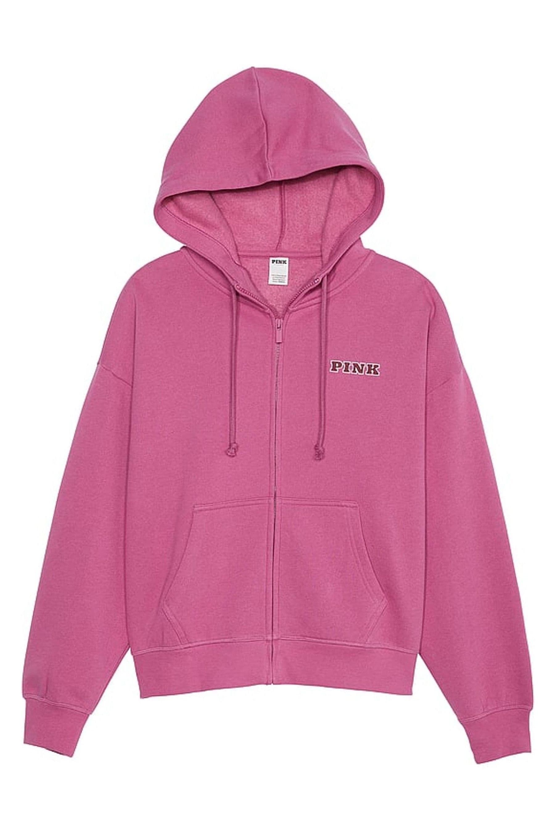 Buy Victoria s Secret PINK Pink Violet Zip Up Fleece Hoodie from Next Luxembourg