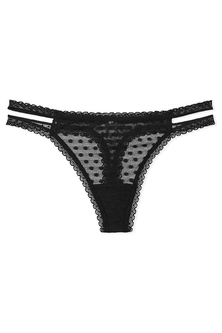 Victoria's Secret PINK Black Dainty Dot Thong Knickers - Image 3 of 3