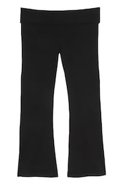 Victoria's Secret PINK Black Cotton Foldover Flare Leggings - Image 3 of 3