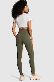 Victoria's Secret PINK Olive Green Cotton Leggings - Image 2 of 3