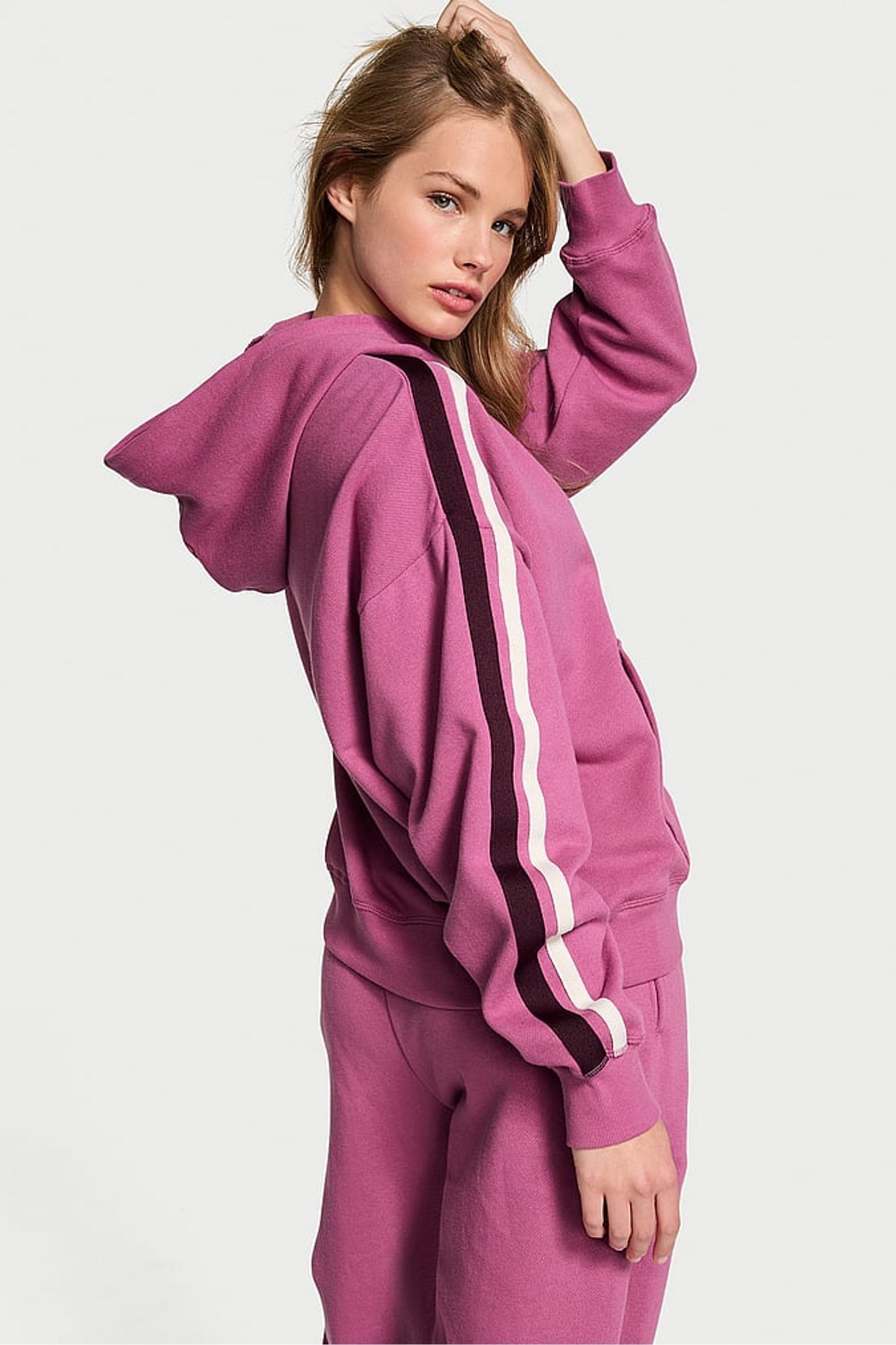 Victoria's secret pink fur lined hoodie discount