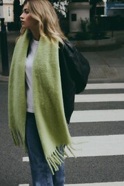 Lime Green Heavyweight Blanket Scarf - Image 4 of 8