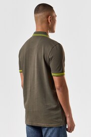 Weekend Offender Mens Levanto Tipped Short Sleeve Logo Polo Shirt - Image 2 of 6