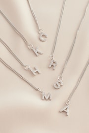 Sterling Silver Initial Cubic Zirconia Necklace - Image 1 of 1