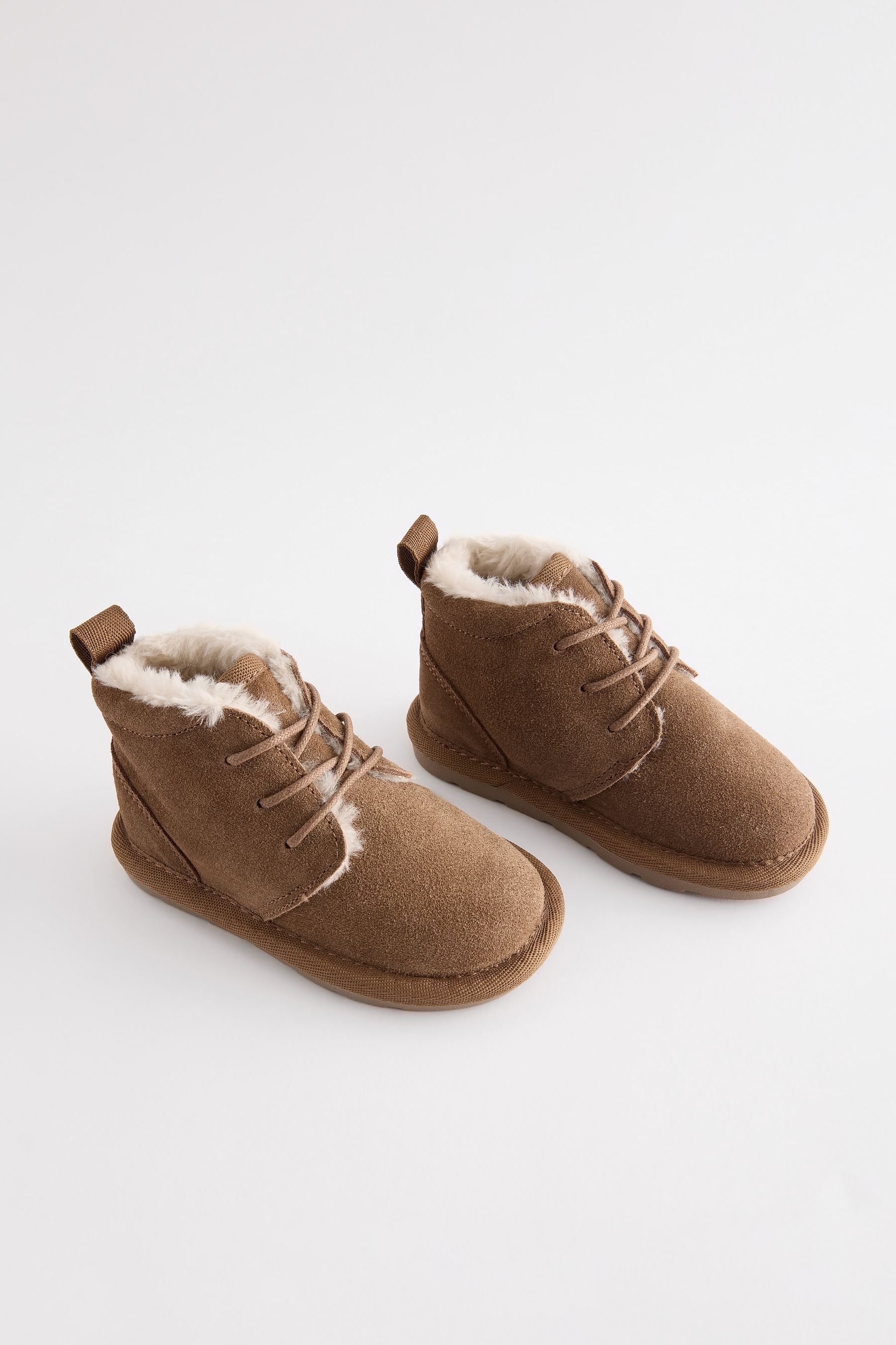 Warm lined suede boots top