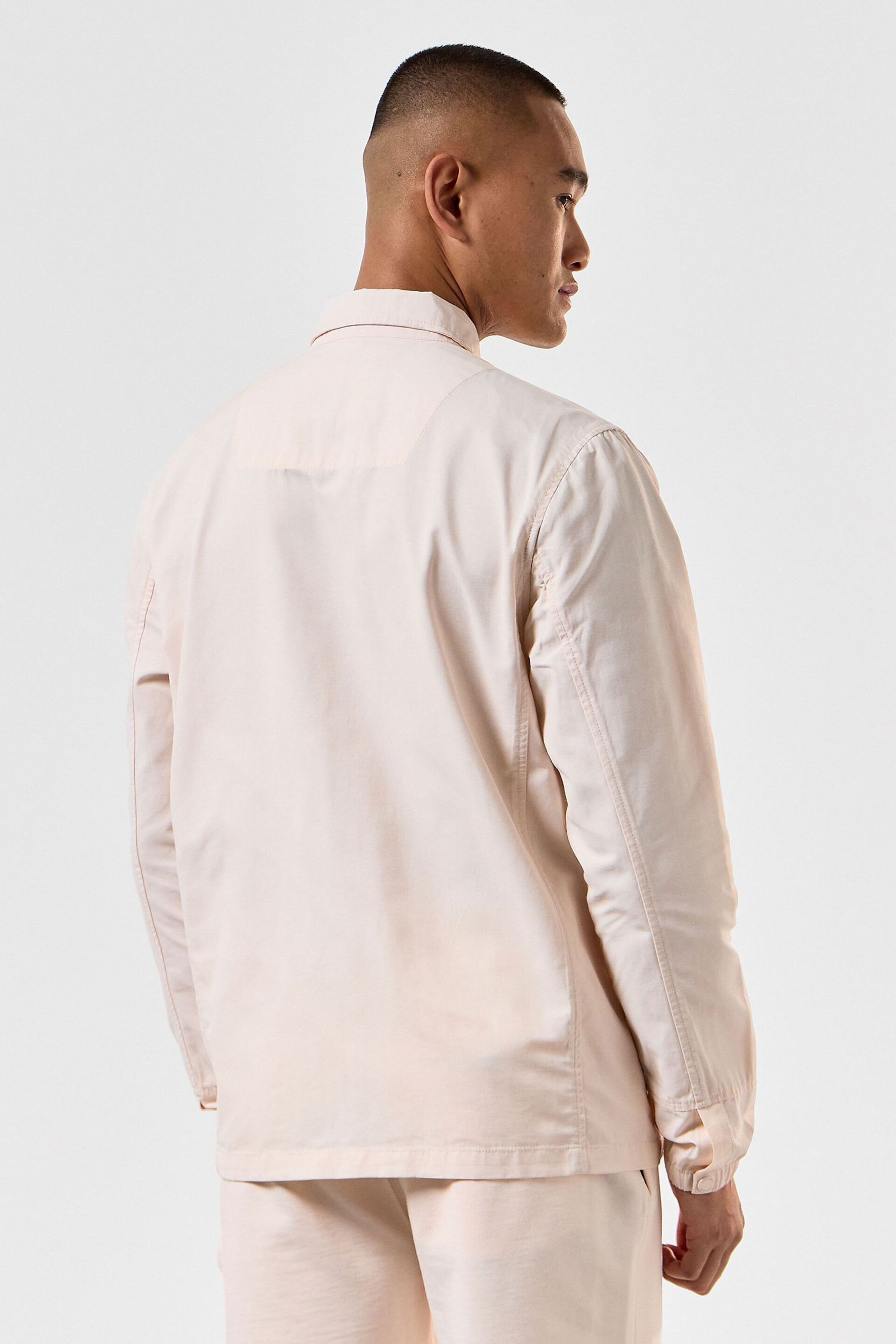 Weekend Offender Mens Cream Alabaster Vinnie Overshirt - Image 2 of 7