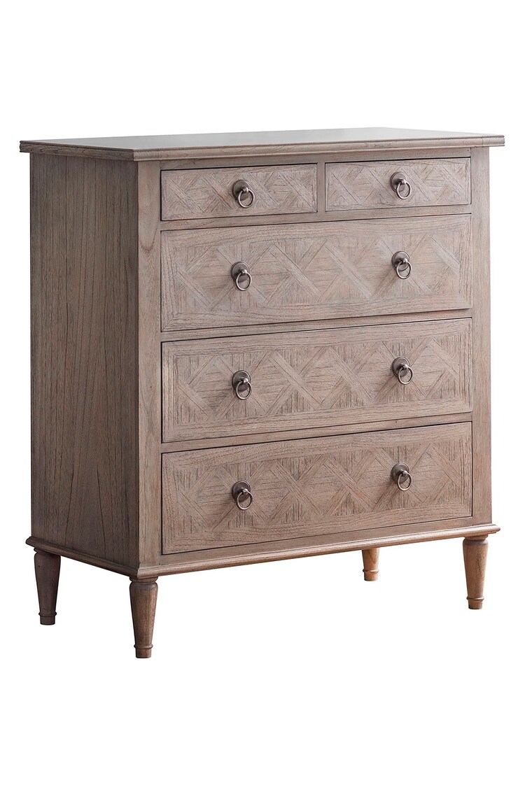 Gallery Home Natural Wood Mustique 5 Drawer Chest - Image 4 of 4