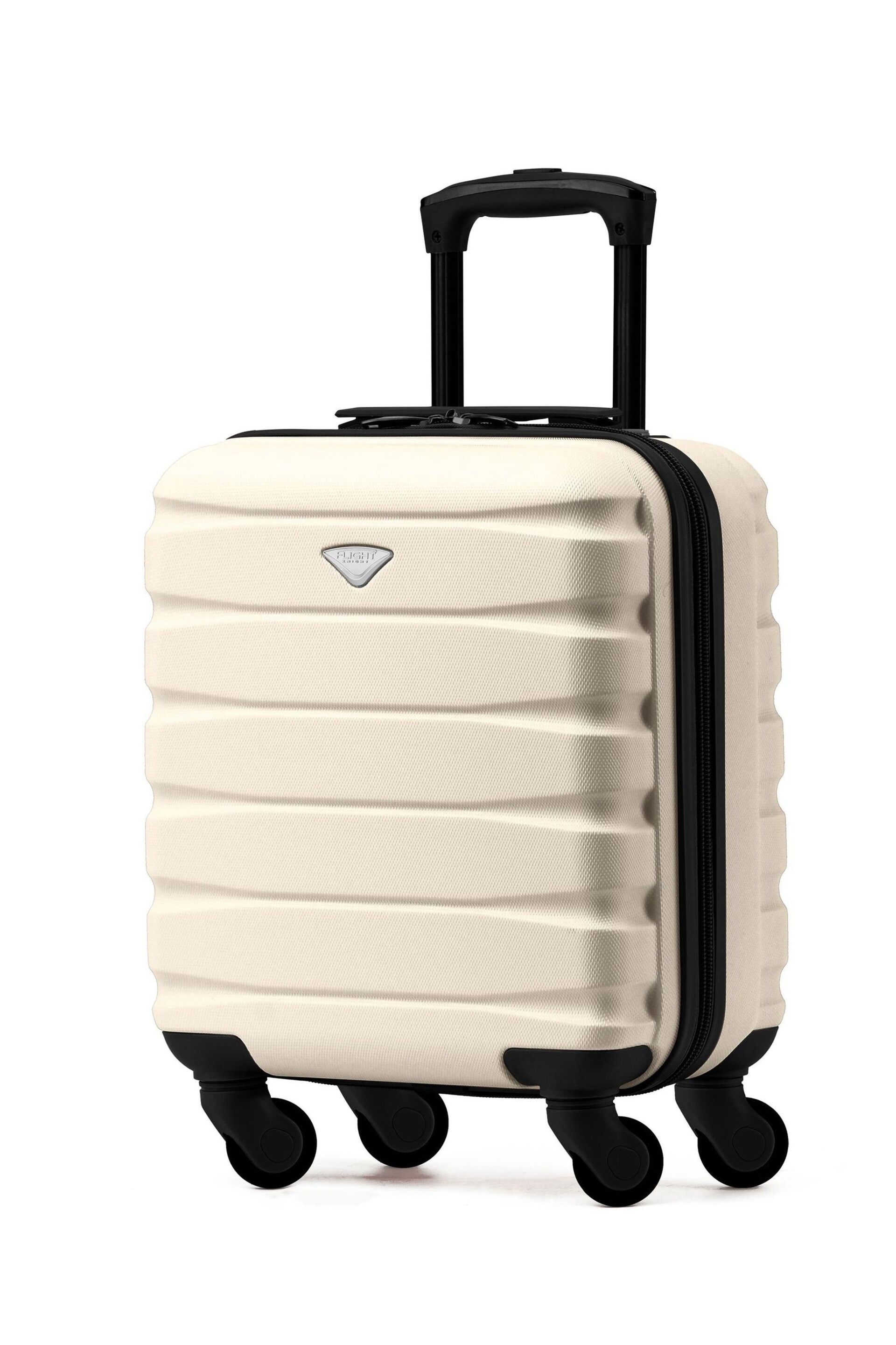 Flight Knight Cream EasyJet Underseat 4 Wheel ABS Hard Case Cabin Carry On Hand Luggage - Image 1 of 7