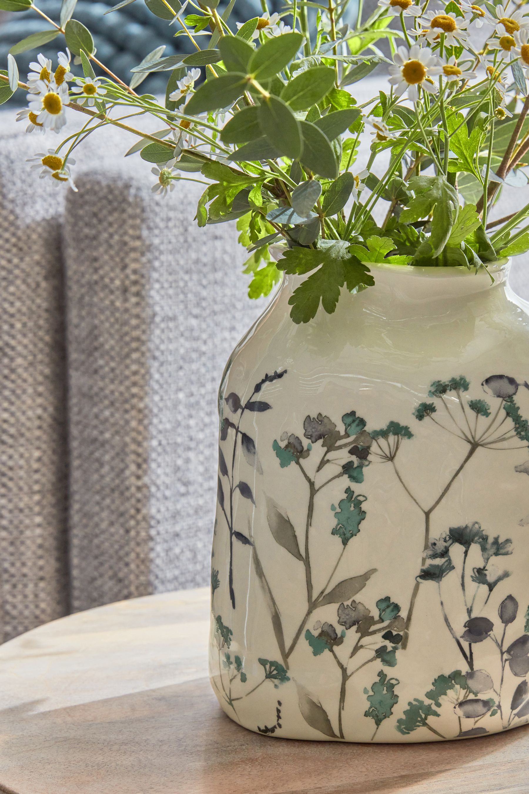 Buy Blue Isla Floral Vase from the Next UK online shop