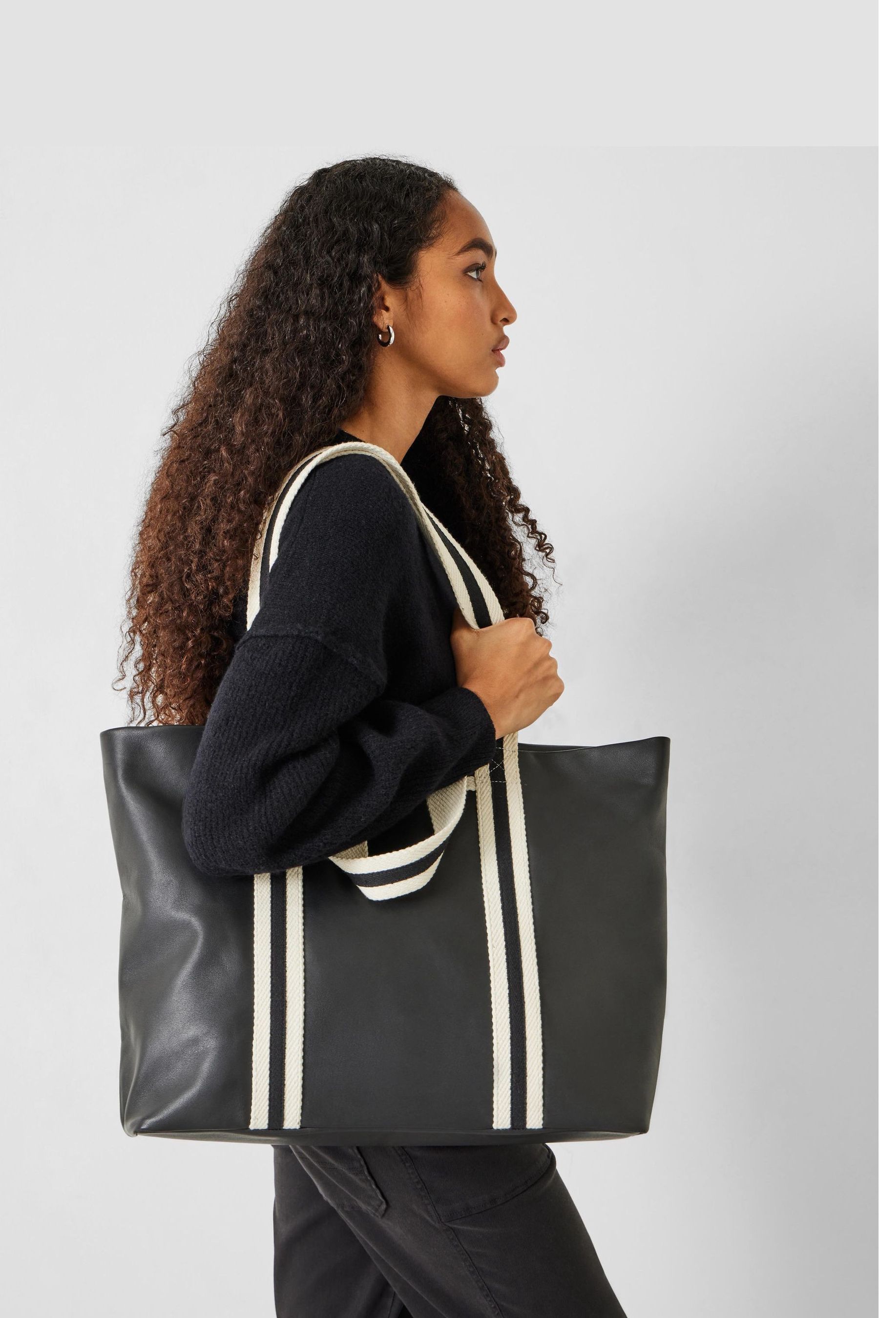 Buy Hush Black Oversized Marlon Leather Tote Bag from the Next UK online shop