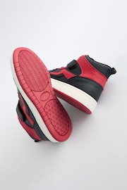 Red/Black Elastic Lace High Top Trainers - Image 4 of 5