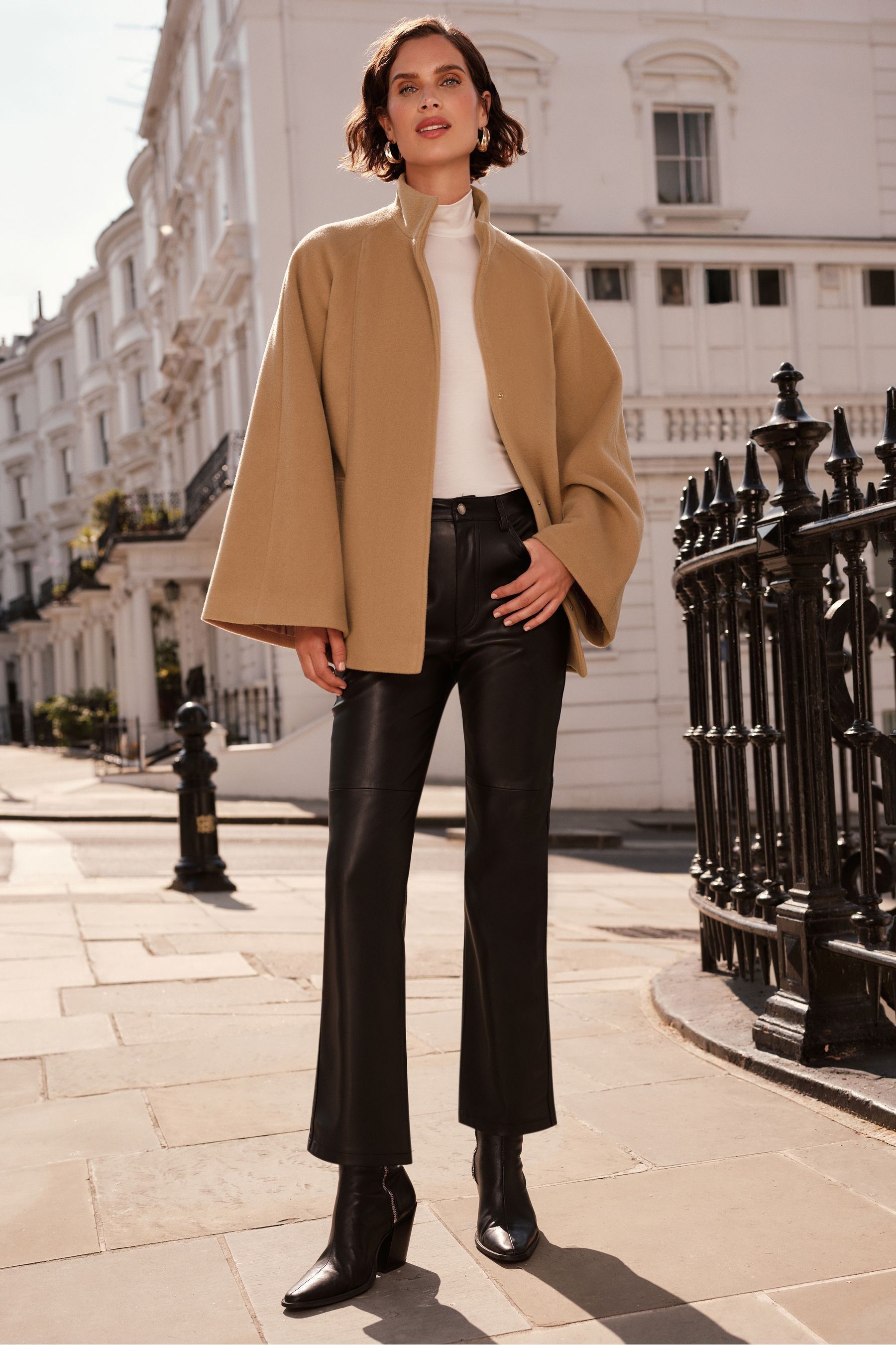 Buy Love Roses Camel Belted Cape Coat from the Next UK online shop