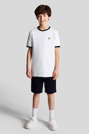 Lyle & Scott White Ringer 100% Cotton T-Shirt - Image 2 of 3