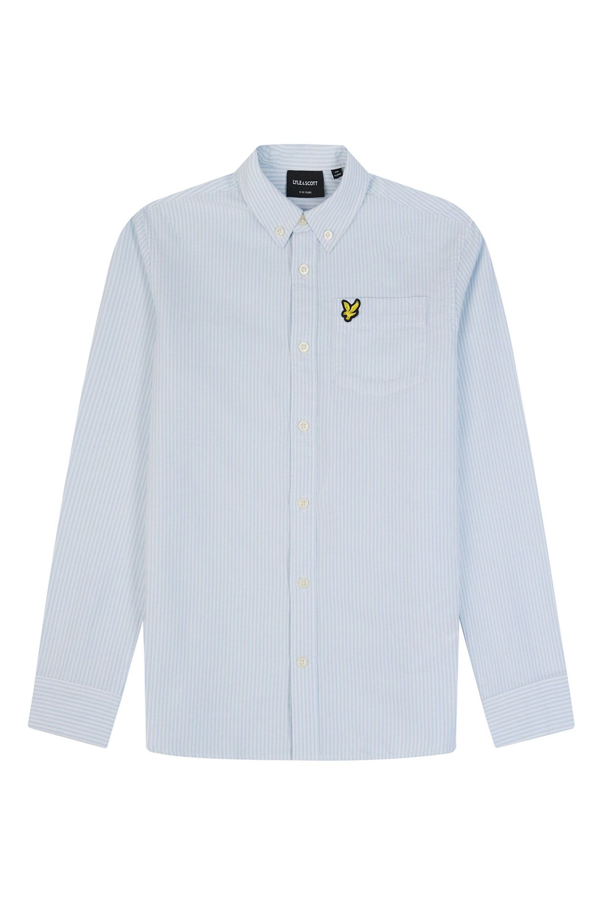 Lyle & Scott Blue Stripe Oxford Shirt - Image 2 of 2