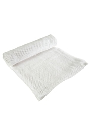 Mamas & Papas White Large Cellular 100% Cotton Blanket - Image 3 of 4